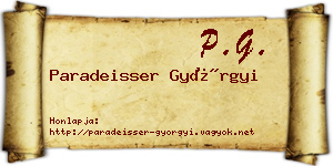 Paradeisser Györgyi névjegykártya